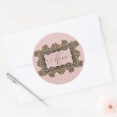 Barocke, französisch Inspiriert Round Umschlag Auf Runder Aufkleber (Umschlag)