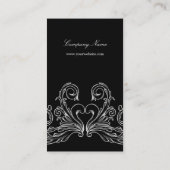 Barocke französische schicke Visitenkarte (Rückseite)