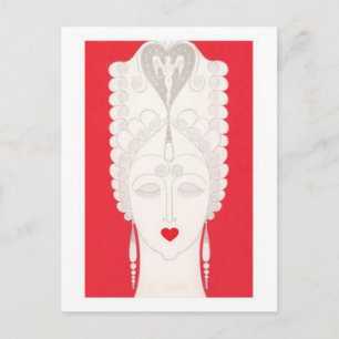 Barocke Frau Postkarte