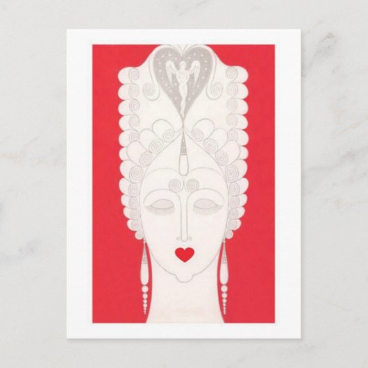 Barocke Frau Postkarte (Vorderseite)