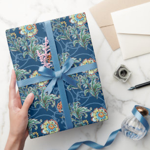 Barocke goldene florale Eleganz Geschenkpapier