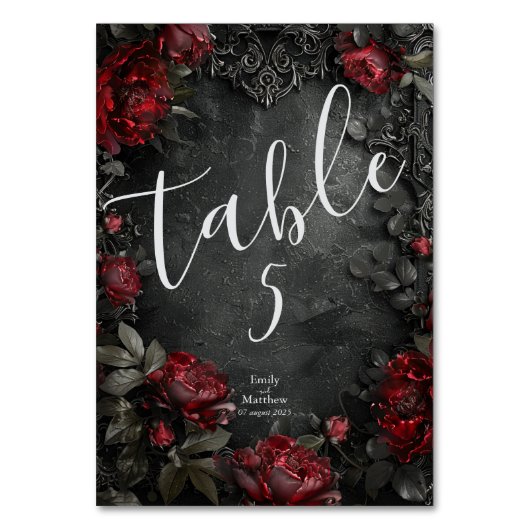 Barocke Gotische Zwerge Tischnummer (Vorderseite)