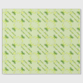 Barocke Grüne Limette Geschenkpapier (Flach)