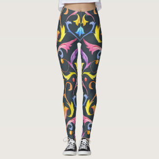 Barocke Helligkeit: Farbenfroher Vintager Charme. Leggings