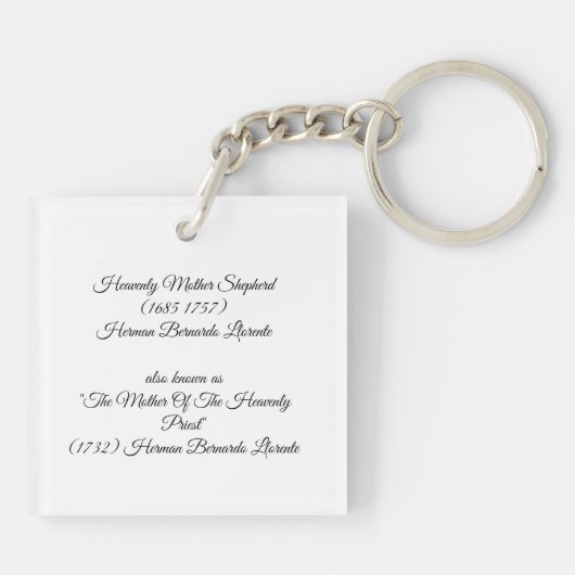 Barocke Himmlische Mutter Schlüsselanhänger (Rückseite)