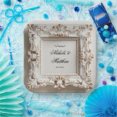 Barocke Hochzeit in Creme Pappteller (Party)