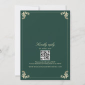 Barocke-Hochzeit und Smaragdgrüne Hochzeit Einladung (Rückseite)