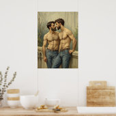 Barocke Intimität: Der romantische Blick Poster (Küche)