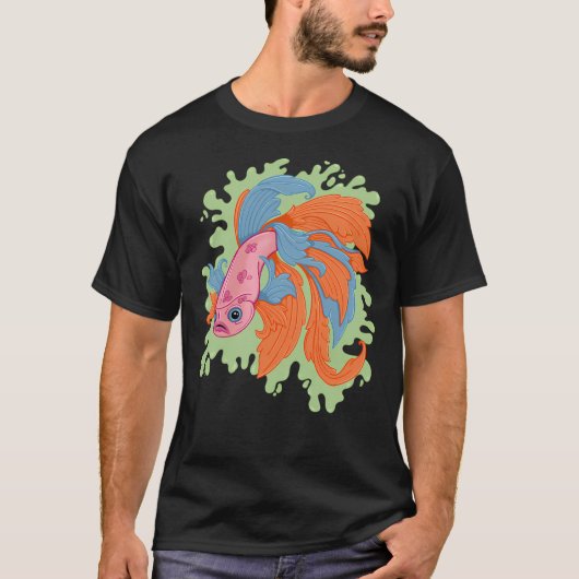 Barocke Kampffische 1: Hell T-Shirt (Vorderseite)