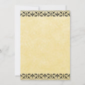 Barocke mit Filigran geschmückte Einladung (Rückseite)