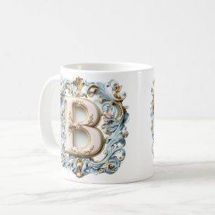 Barocke Monogramm 'B'-Tasse für eine Kaffeprinzess Kaffeetasse