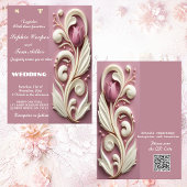 Barocke Opulenz Pastel Tulip Ivory Swirl Mulberry Einladung