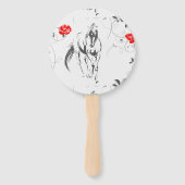 Barocke Pferdehandfans Fächer (Vorderseite)
