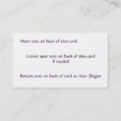 Barocke PferdeVisitenkarten Visitenkarte (Rückseite)