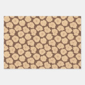 Barocke Rose auf walnussbraun - nahtloses Muster. Geschenkpapier Set (Vorderseite 3)