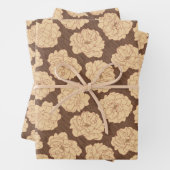 Barocke Rose auf walnussbraun - nahtloses Muster. Geschenkpapier Set (Beispiel)