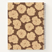 Barocke Rose auf walnussbraun - nahtloses Muster. Notizblock (Rückseite)