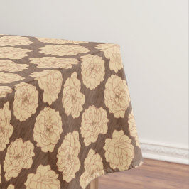 Barocke Rose auf walnussbraun - nahtloses Muster. Tischdecke