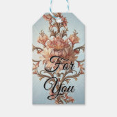 Barocke Rose Elegante Geschenkanhänger (Vorderseite)