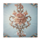 Barocke Rose Fliese (Vorderseite)