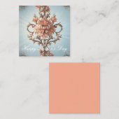 Barocke Rose Mitteilungskarte (Vorne/Hinten)