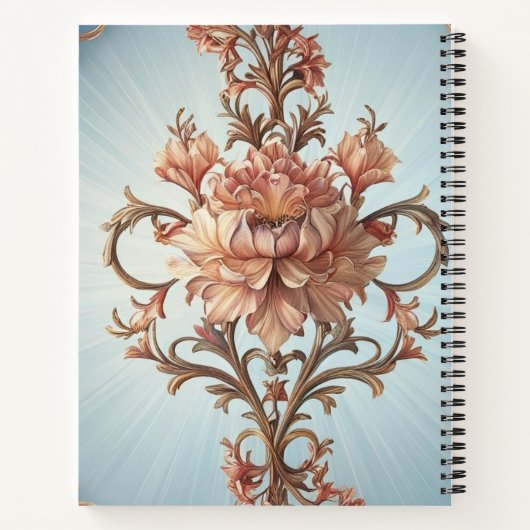 Barocke Rose Notizblock (Rückseite)
