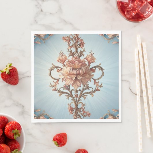 Barocke Rose Papier Serviette (Beispiel)