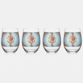 Barocke Rose Weinglas Ohne Stiel