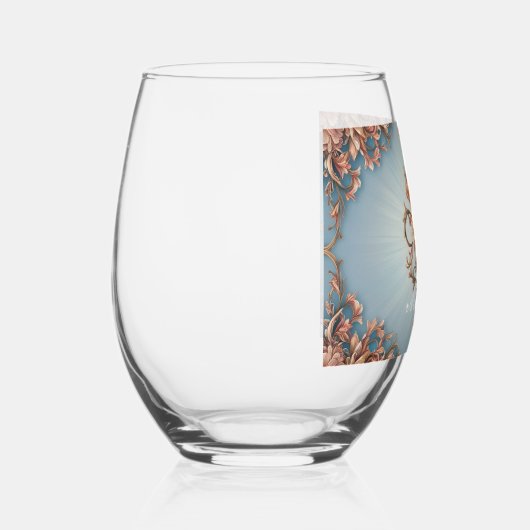 Barocke Rose Weinglas Ohne Stiel (Rechts)