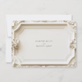 Barocke RSVP-Karte für Hochzeiten Einladung (Rückseite)