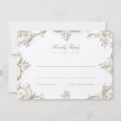 Barocke RSVP-Karte für Hochzeiten Einladung (Vorderseite)