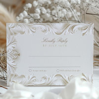 Barocke RSVP-Karte für Hochzeiten
