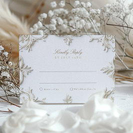 Barocke RSVP-Karte für Hochzeiten Einladung