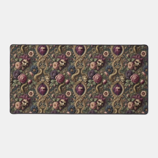 Barocke Schlachten & Blooms - Gotisch Viktorianisc Schreibtischunterlage (Vorderseite)