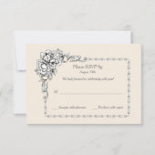 Barocke Schönheitskarten Einladung (Vorderseite)