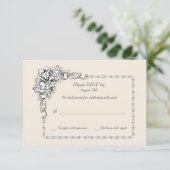 Barocke Schönheitskarten Einladung (Stehend Vorderseite)