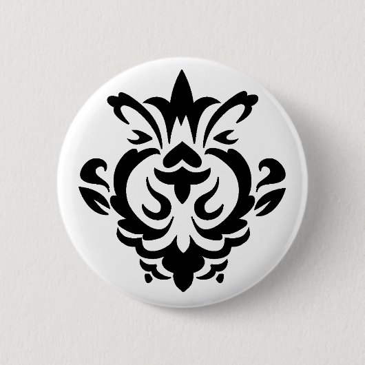 Barocke schwarze Einzel (Taste) Button (Vorderseite)