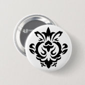 Barocke schwarze Einzel (Taste) Button (Vorne & Hinten)