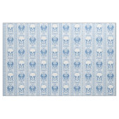 Barocke Skull Strip Muster Blaue Stoffe (Fat Quarter (45,7 x 55,9 cm))