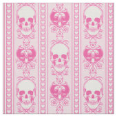 Barocke Skull Strip Muster Pink Stoff (Muster)