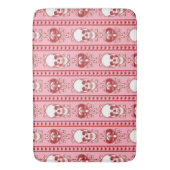 Barocke Skull Strip Muster Rosa Badematte (Vorderseite Vertikal)