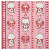 Barocke Skull Strip Muster Rosa Stoff (Muster)