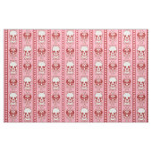 Barocke Skull Strip Muster Rosa Stoff (Fat Quarter (45,7 x 55,9 cm))