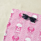 Barocke Skull Strip Muster Rosa Strandtuch (Beispiel)