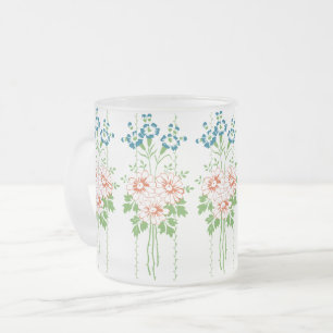 Barocke Tapete Blumenstrauß Mattglastasse