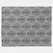 Barocke Tapete Grau Fleecedecke (Vorderseite (Horizontal))