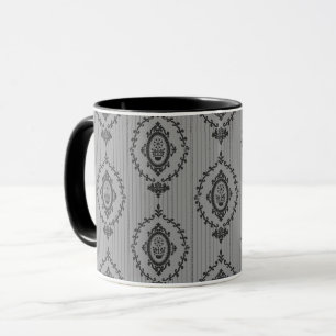 Barocke Tapete in Grau Tasse