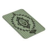 Barocke Tapete in Grün Magnet (Rechte Seite)