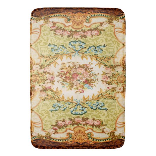 Barocke Tapete mit Viktorianischer blumengeschmück Badematte (Vorderseite Vertikal)