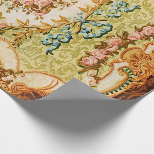Barocke Tapete mit Viktorianischer blumengeschmück Geschenkpapier (Ecke)